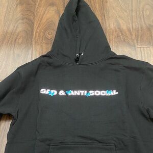 Anti Social Social Club “Sad and Anti Social” Black Hoodie